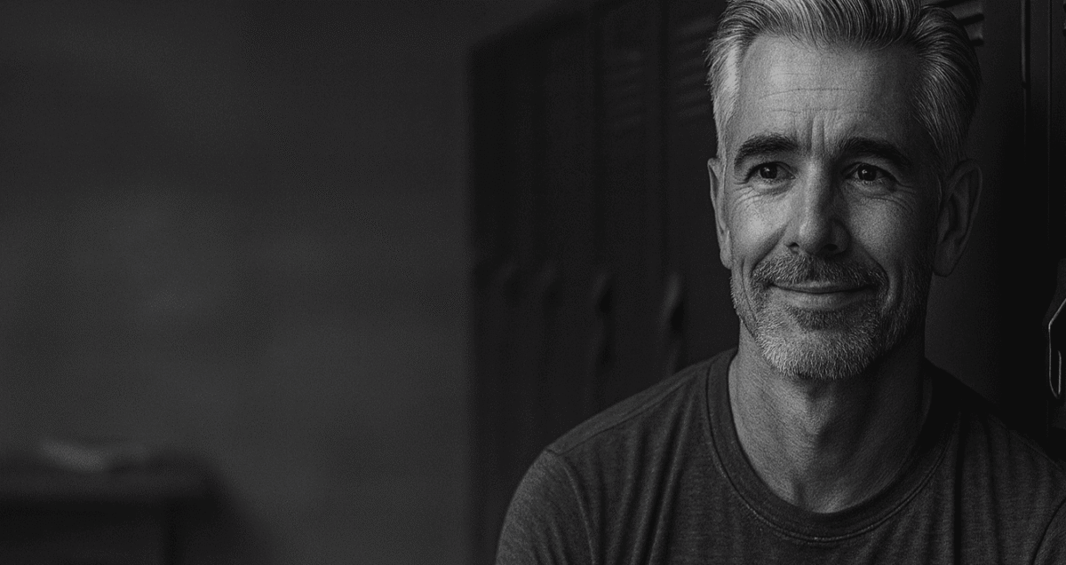 Segunda vida a los 50: calma, claridad y fuerza interior en la rutina diaria de un hombre adulto